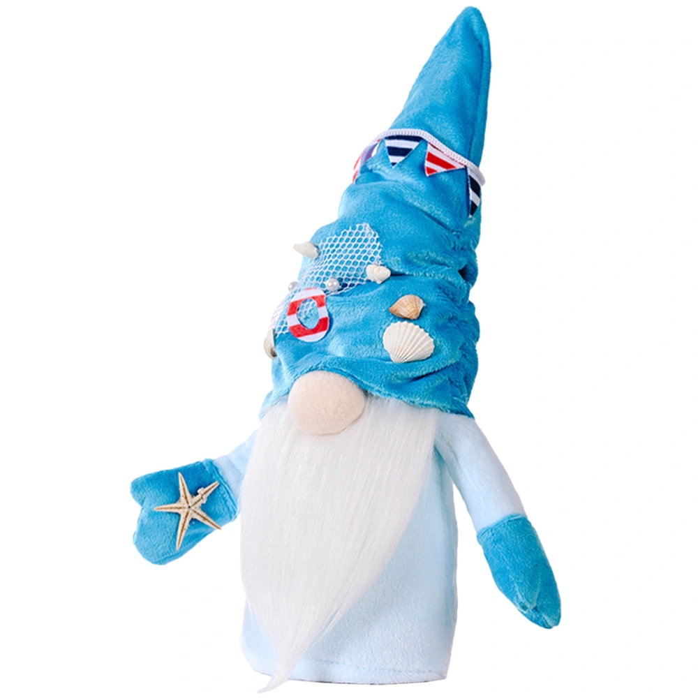 1Pc Summer Ocean Festival Rudolph Doll Decorative Gnome Doll Ornament Party Prop