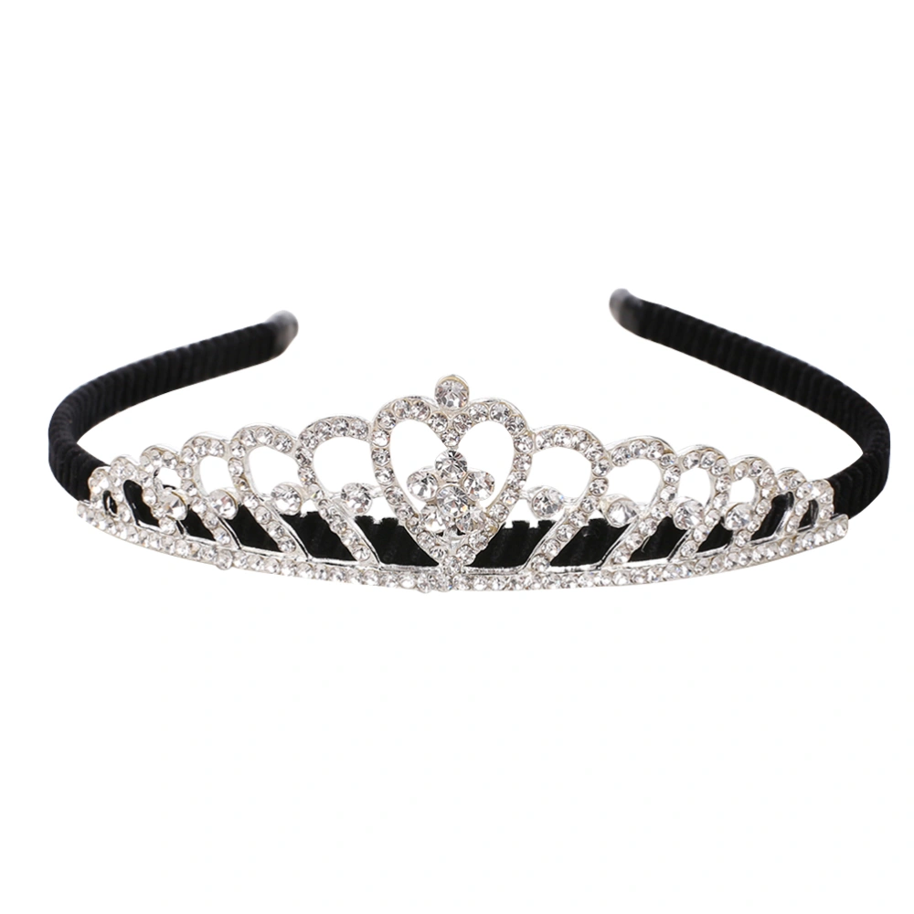 Perfect Alloy Crystal Girls Tiara Crown Childrens Tiara Headband Peach Heart Crowns