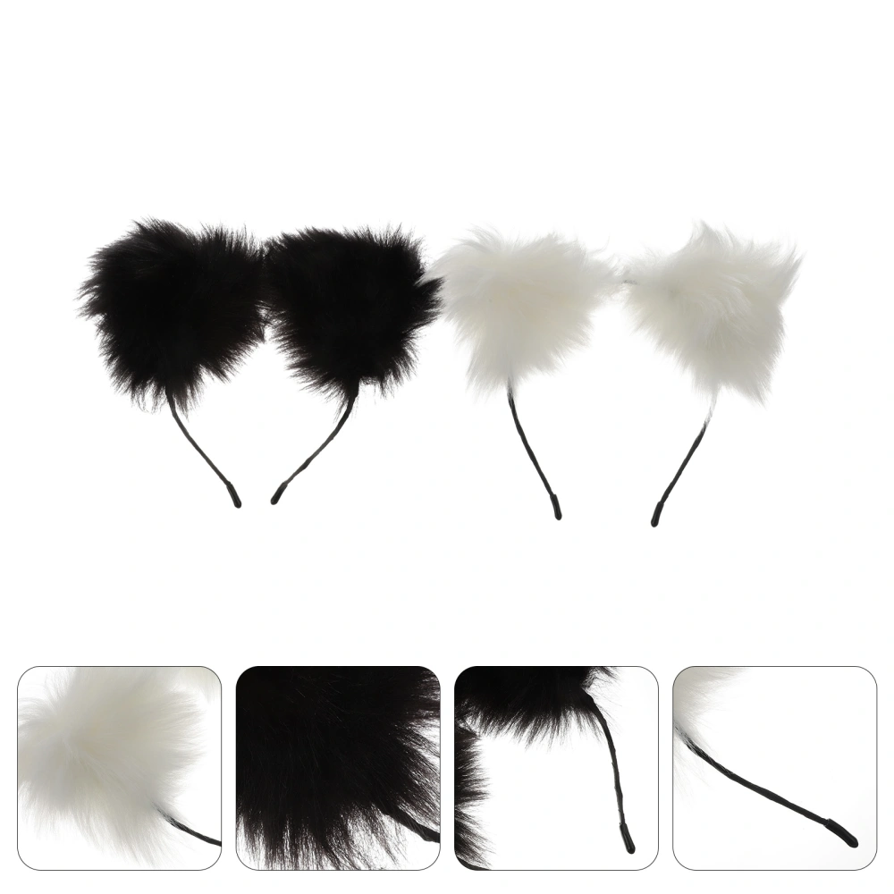 2pcs Adorable Little Cat Ear Hair Hoops Fashion Headdress Party Hair Accessory