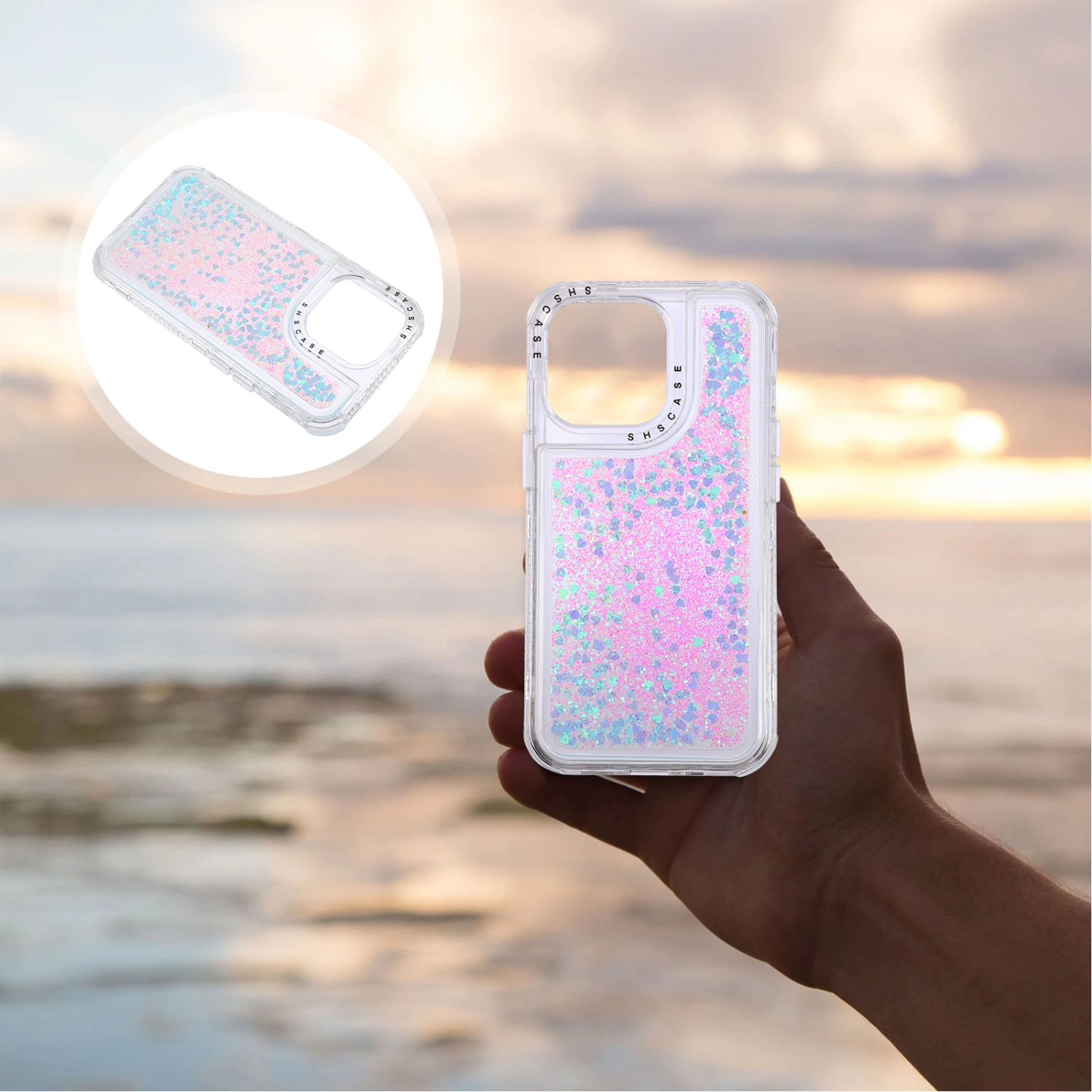 Creative Quicksand Phone Shell Thin Phone Case Compatible for iPhone 13 Pro