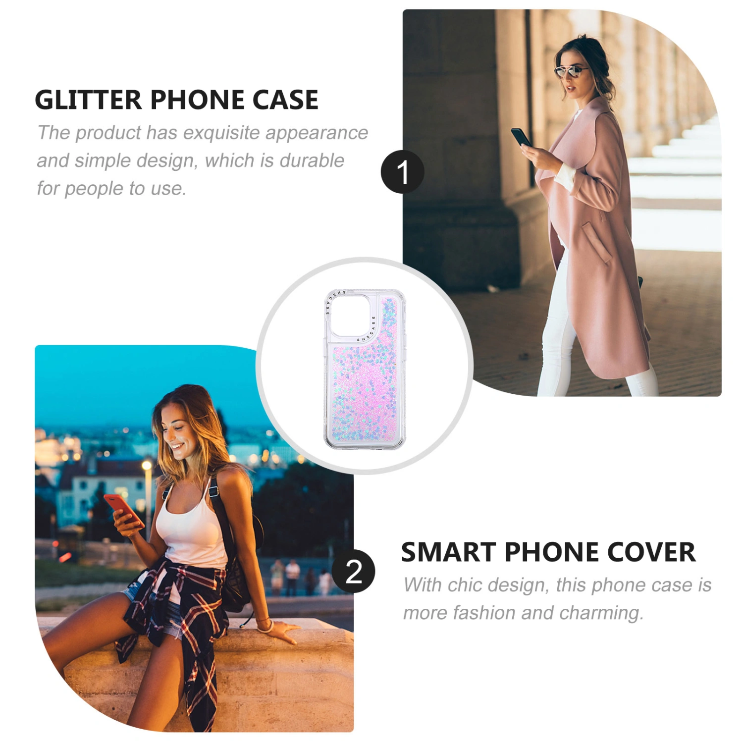 Creative Quicksand Phone Shell Thin Phone Case Compatible for iPhone 13 Pro