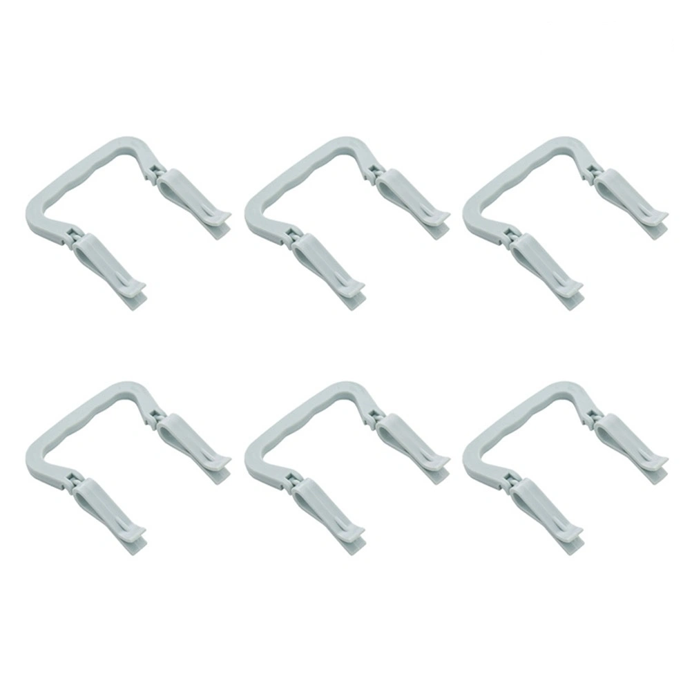 6PCS Plastic Garbage Bags Clamp Non Clip Fixed Rubbish Trash Bin Waste Basket Bag Holder
