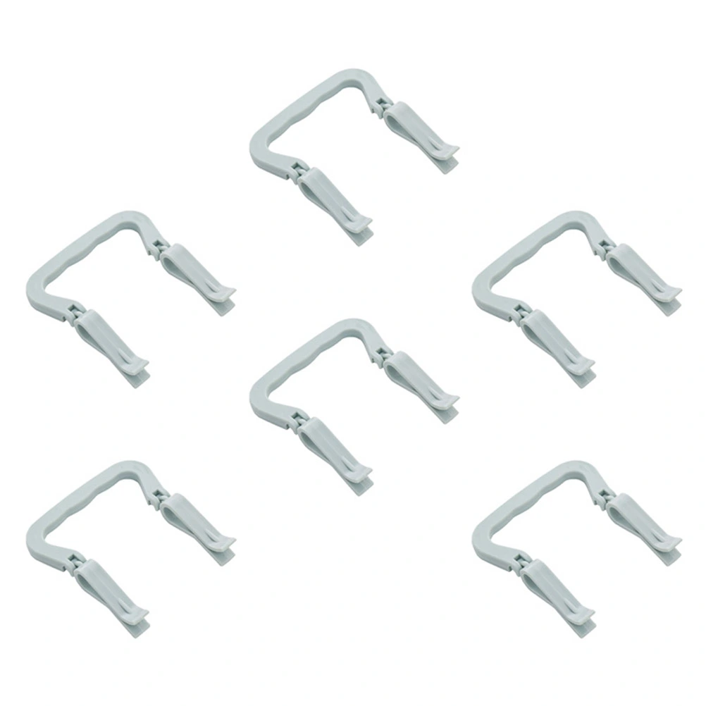 6PCS Plastic Garbage Bags Clamp Non Clip Fixed Rubbish Trash Bin Waste Basket Bag Holder