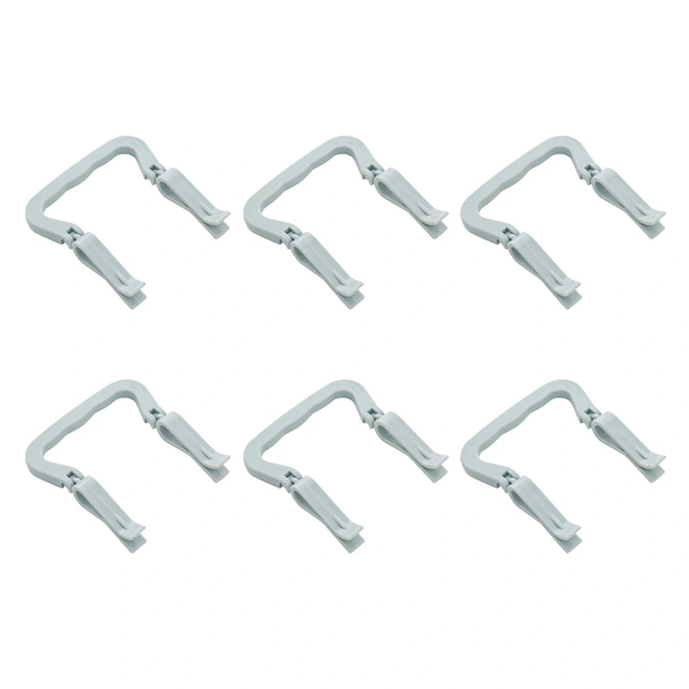 6PCS Plastic Garbage Bags Clamp Non Clip Fixed Rubbish Trash Bin Waste Basket Bag Holder