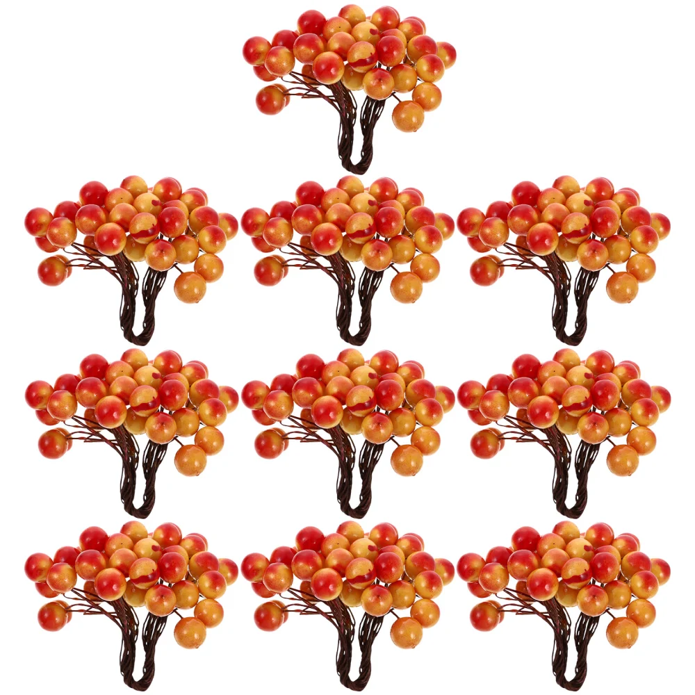 10 Bunches Party Berry Artificial Flower Wedding Christmas Fake Berry Bunches Decoration