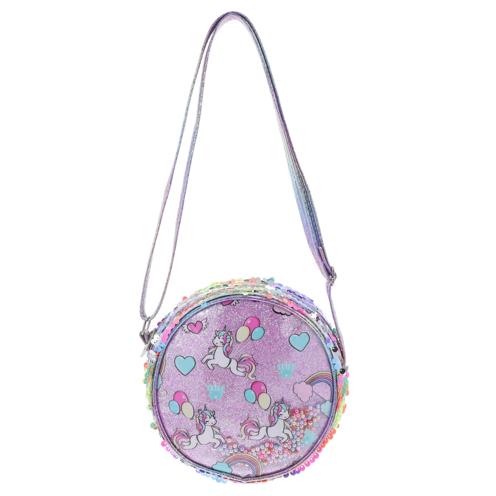 Lightweight Sequined Bag Colorful Unicorn Design Bag Kids Change Storage Pouch