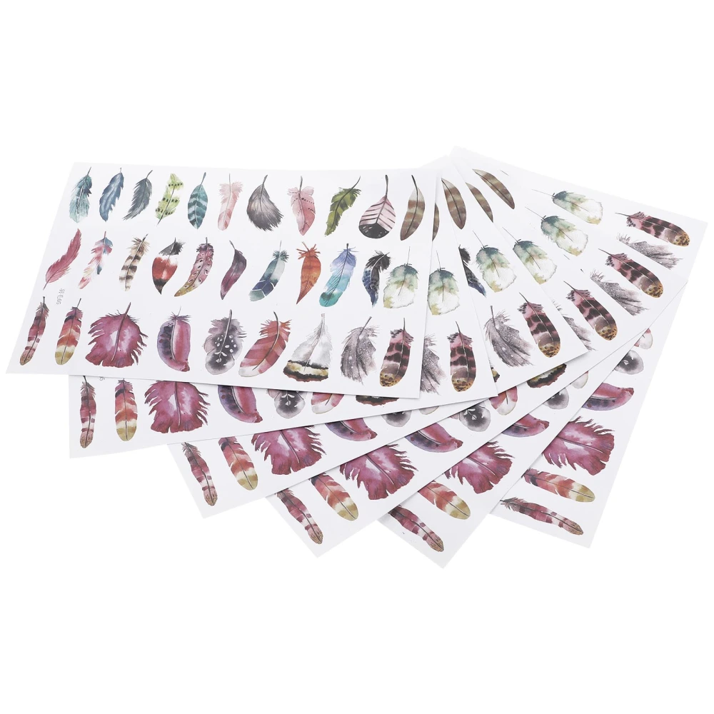 6 Sheets of Self-adhesive Stickers Hand Account Decorative Stickers Planner Stickers