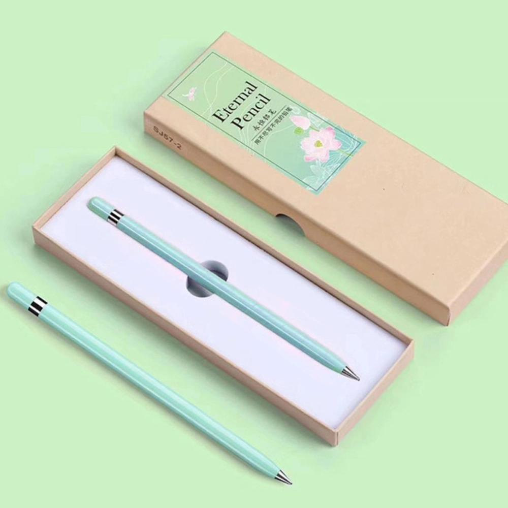 1pc Eternal Pencil Inkless Pen Everlasting Pencil Infinite Write for School Supplies (Light Green)