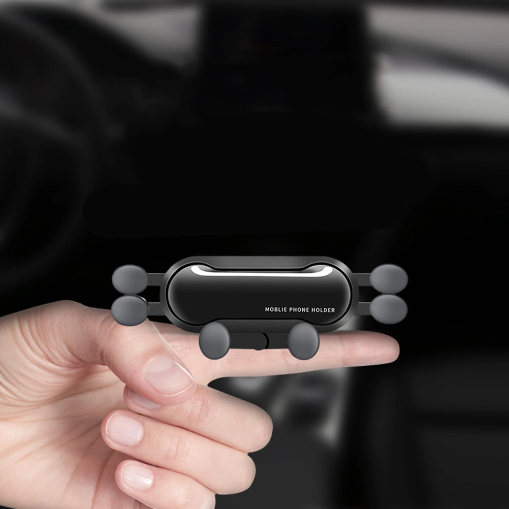 Car Air Vent Gravity Phone Holder Telescopic Rotatable Phone Mount Bracket  Navigation Stand (Black)