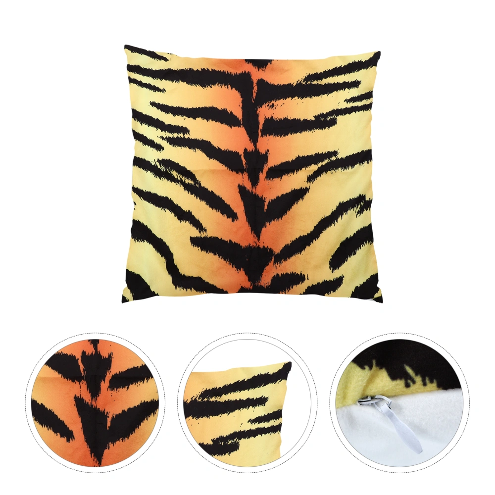 1Pc Creative Throw Pillowcase Decorative Tiger Stripes Pattern Cushion Cover