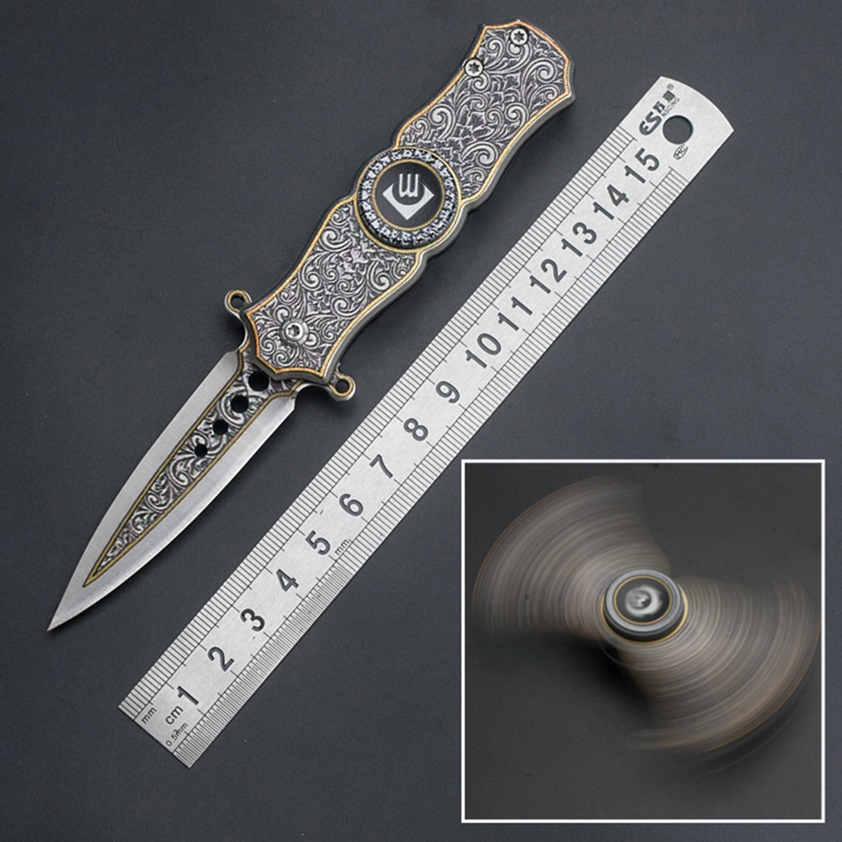 3D Printing Decorative Pattern Mini Folding Outdoor Tool Survival Foldable Pocket Tool for Outdoor Camping Hiking Hunting