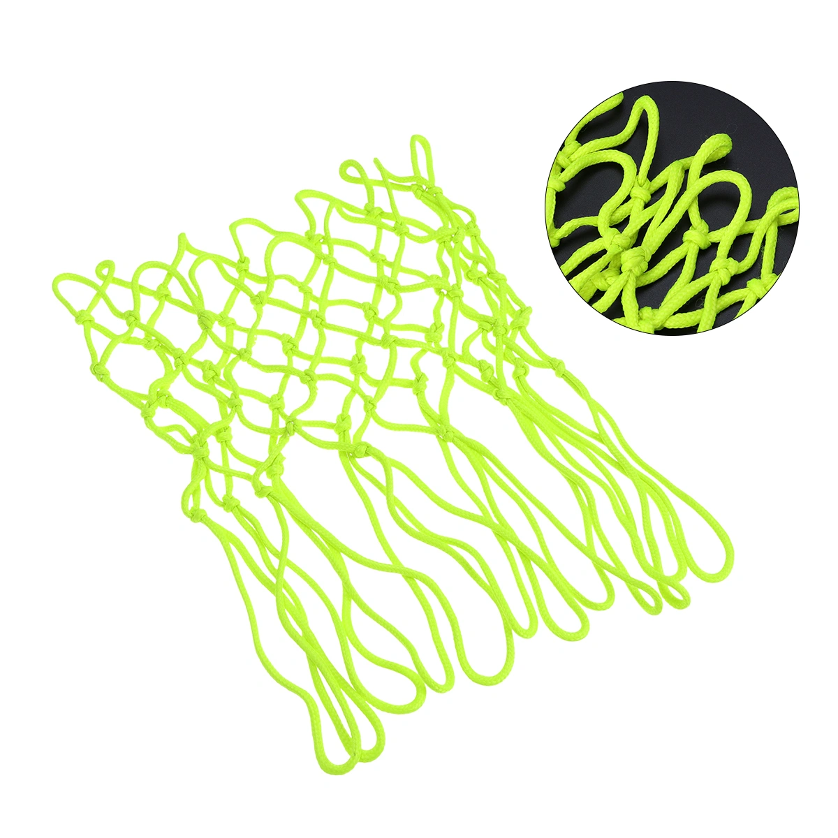 Night Glowing Luminous Basketball Net Nylon Braided Standard Professional Basketball Net Heavy Duty Thick Net Basketball Net (Green)
