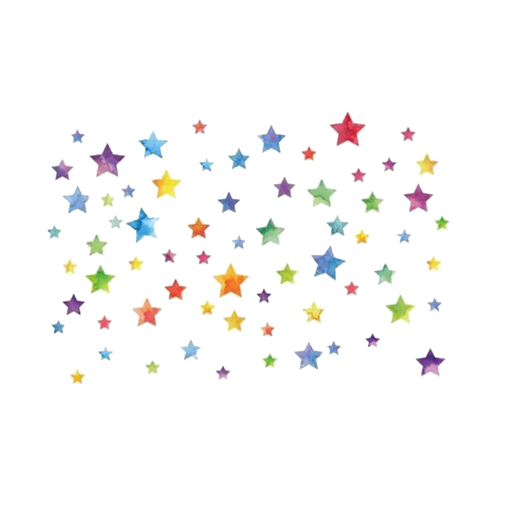 1PC Colorful Stars Wall Stickers For Kids Rooms Home Decor Wall Decal DIY PVC Baby Nursery Sticker