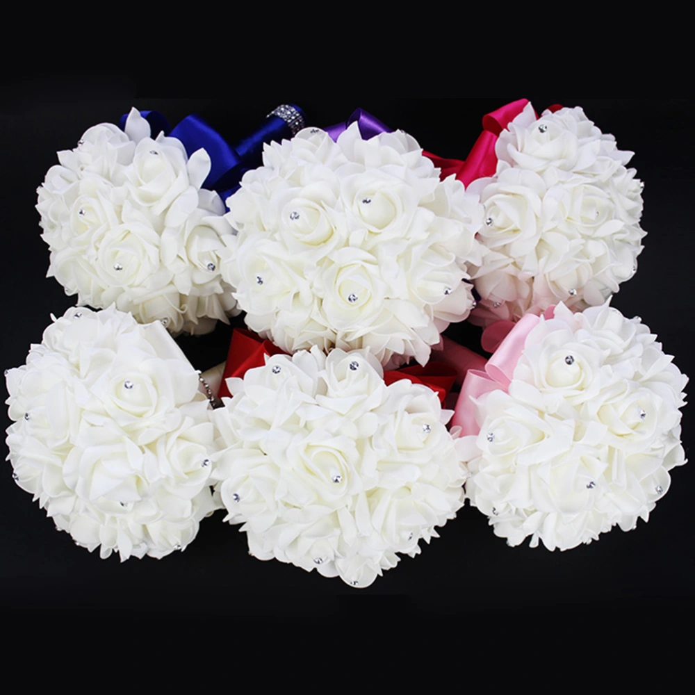 1PC Realistic Bridal Bouquet Simulation Flowers Bouquet Flowers Ornaments Valentine's Day Gift Artificial Bridal Bouquet Decorations for Wedding Home Use lowers Ornaments Valentine's Day Gift Artificial Bridal Bouquet