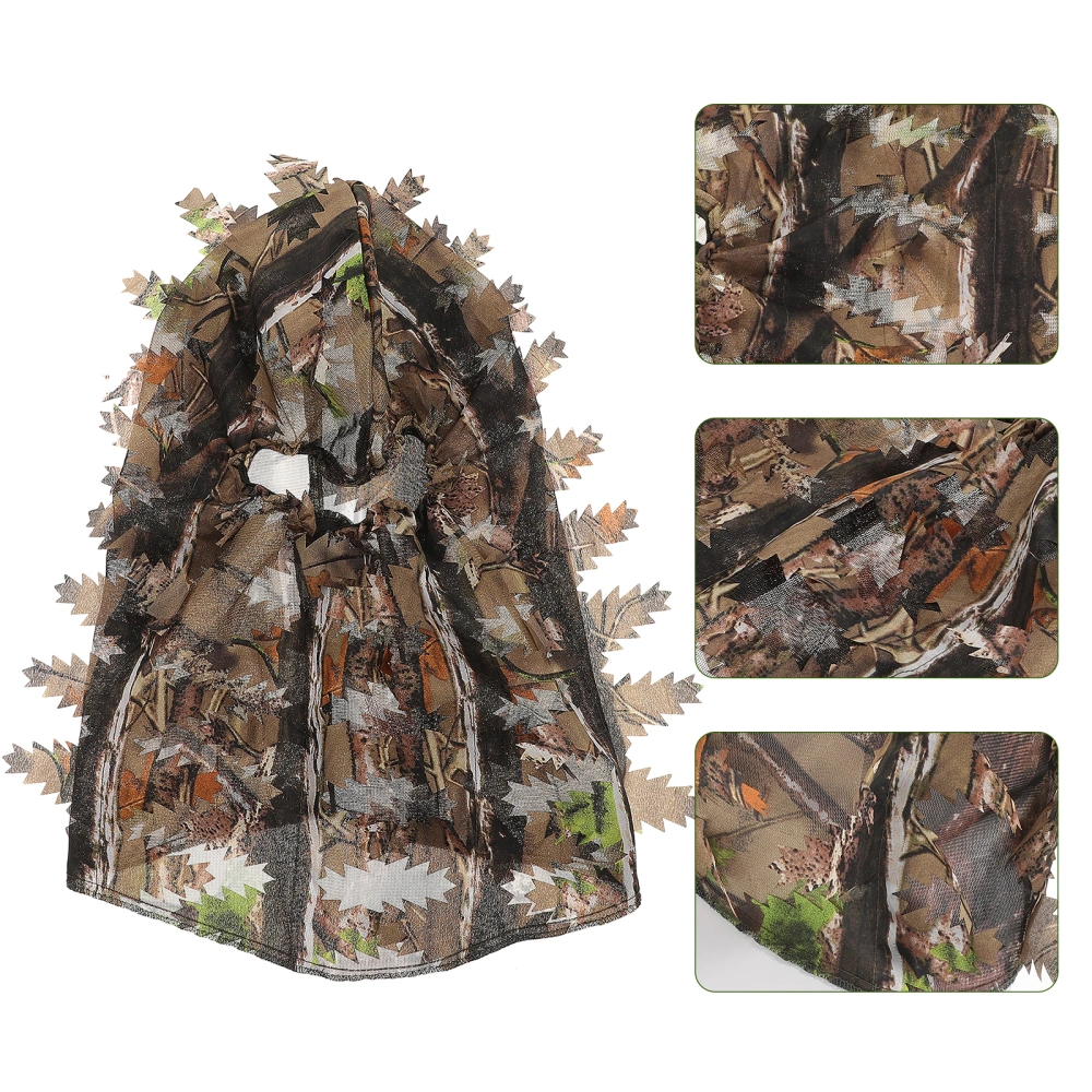 Camouflage Thin Section Breathable Leaves 3D Camouflage Face Mask Hunting Accessories Turkey Hunting Mask Camo Face Mask Free Size