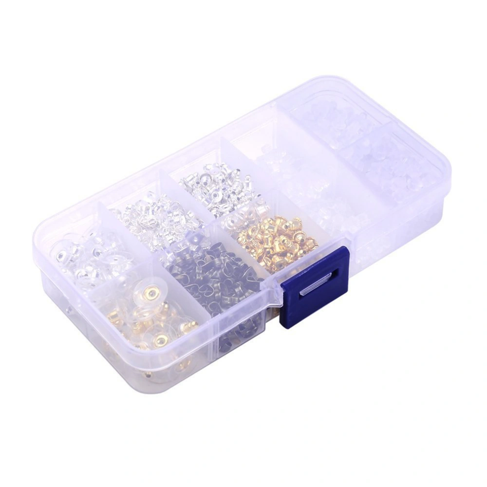 1200pcs Box-packed Earring Back Stopping 10 Style DIY Silicone Jewelry Accessories (Style 2)