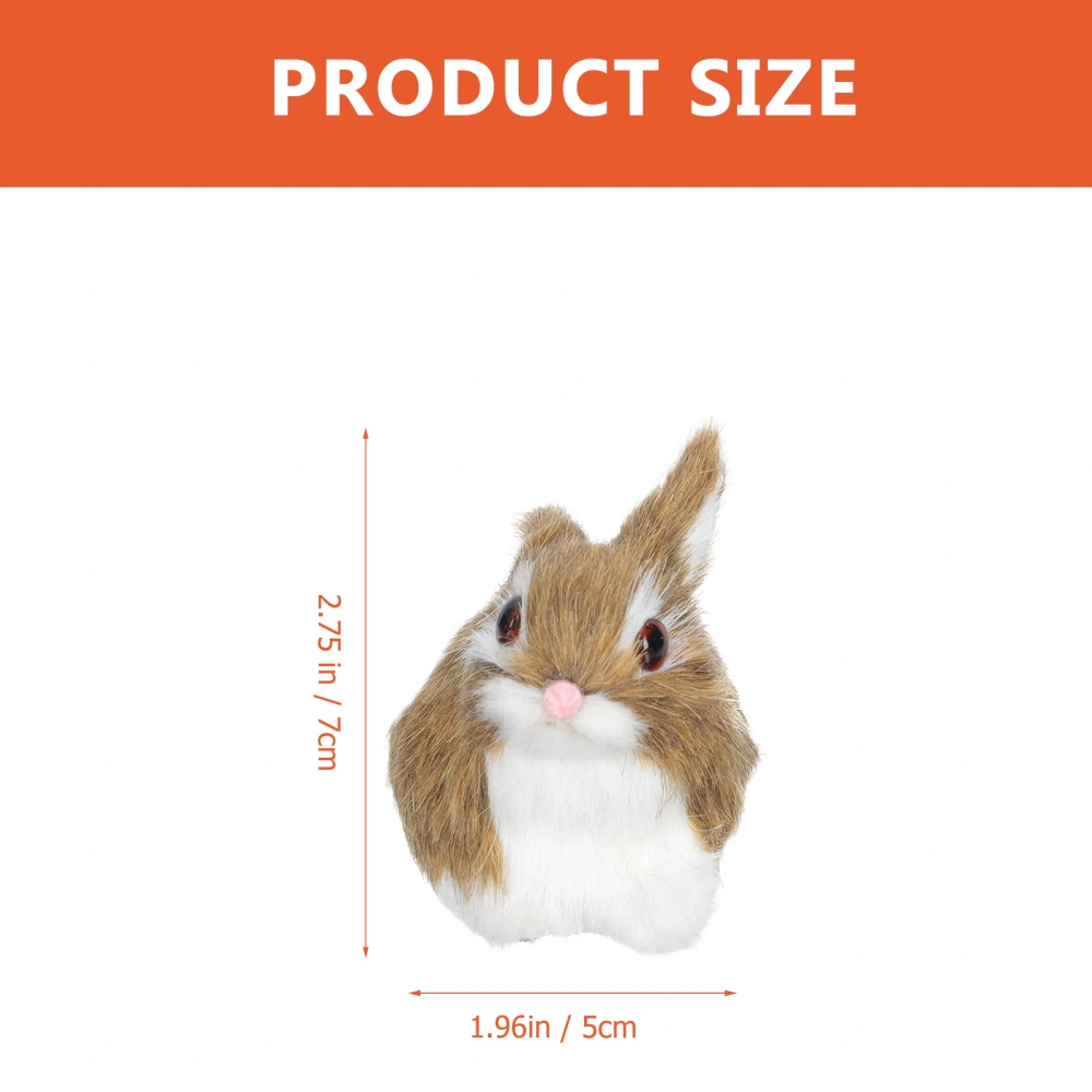 4Pcs Decorative Imitation Rabbits Adorable Simulation Bunnies Desktop Rabbit Models (Mixed Color)