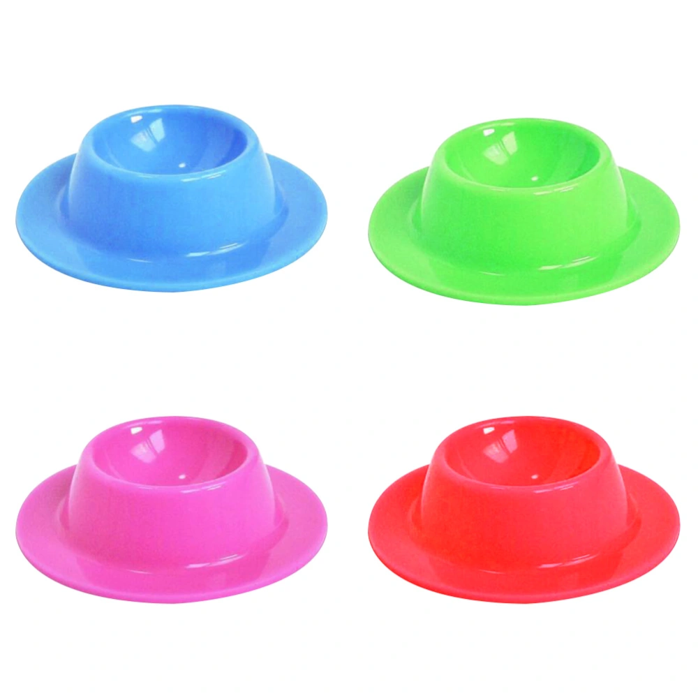 4pcs Creative Egg Holder Silicone Egg Cup Refrigerator Egg Stand Tray Container Kitchen Gadget (Random Color)