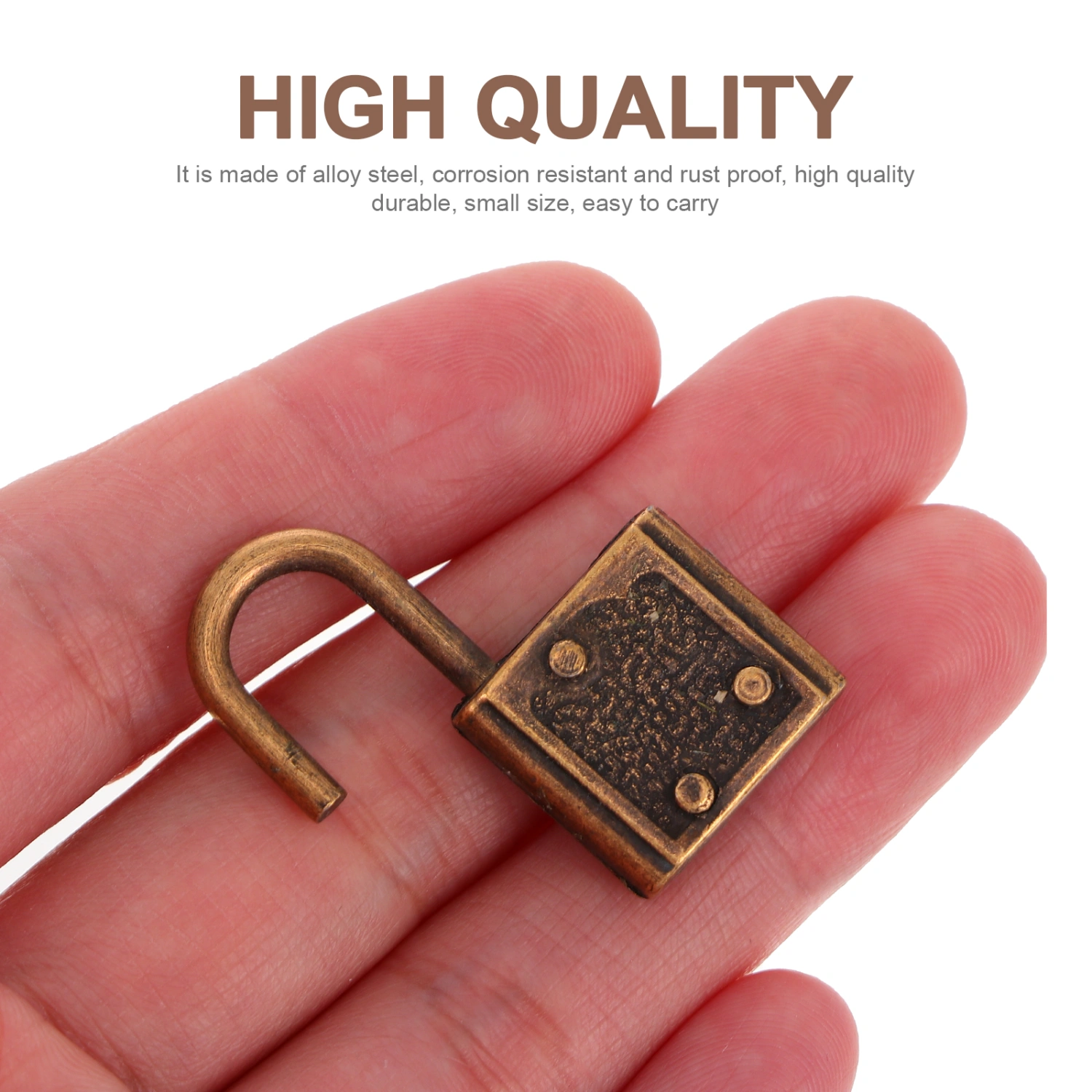 10Pcs Mini Multifunctional Padlock Luggage Hanging Locks Retro Suitcase Locks