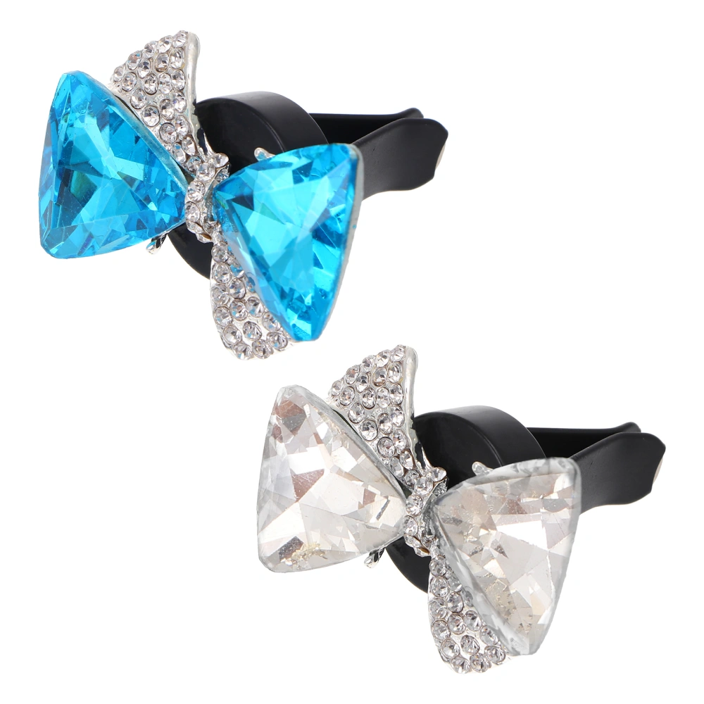 2pcs Stylish Bow-knot Perfume Clips Pretty Vent Clips Lovely Air Outlet Decors