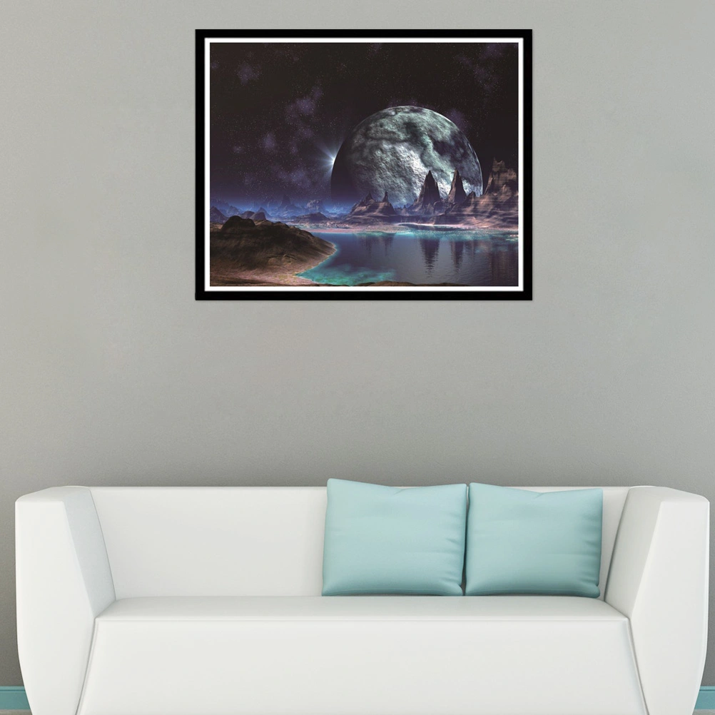 5D DIY Unframed Diamond Embroidery Painting of Mountain Scenery Handmade Cross Stitch Printing Craft Kits