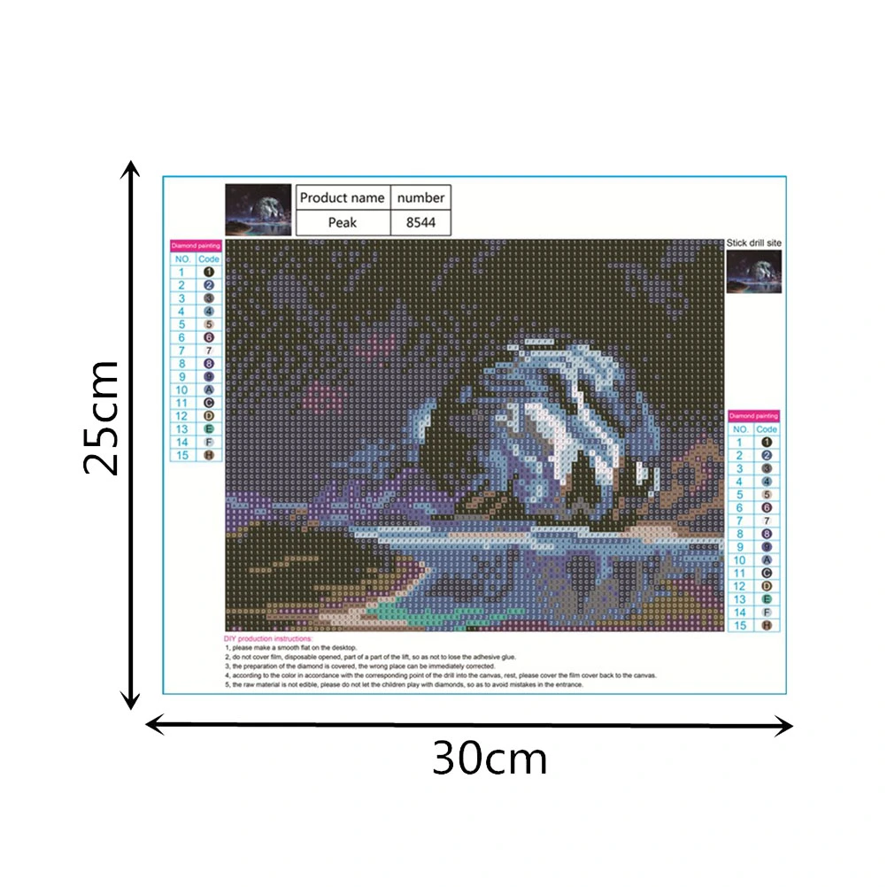 5D DIY Unframed Diamond Embroidery Painting of Mountain Scenery Handmade Cross Stitch Printing Craft Kits