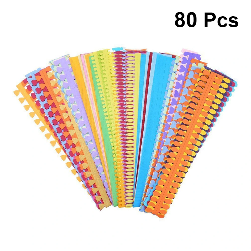 80pcs 3D Paper Flowers Handmade DIY Crafts Flower Accessory Children Flower Paper Art (8 Kinds of Flower)