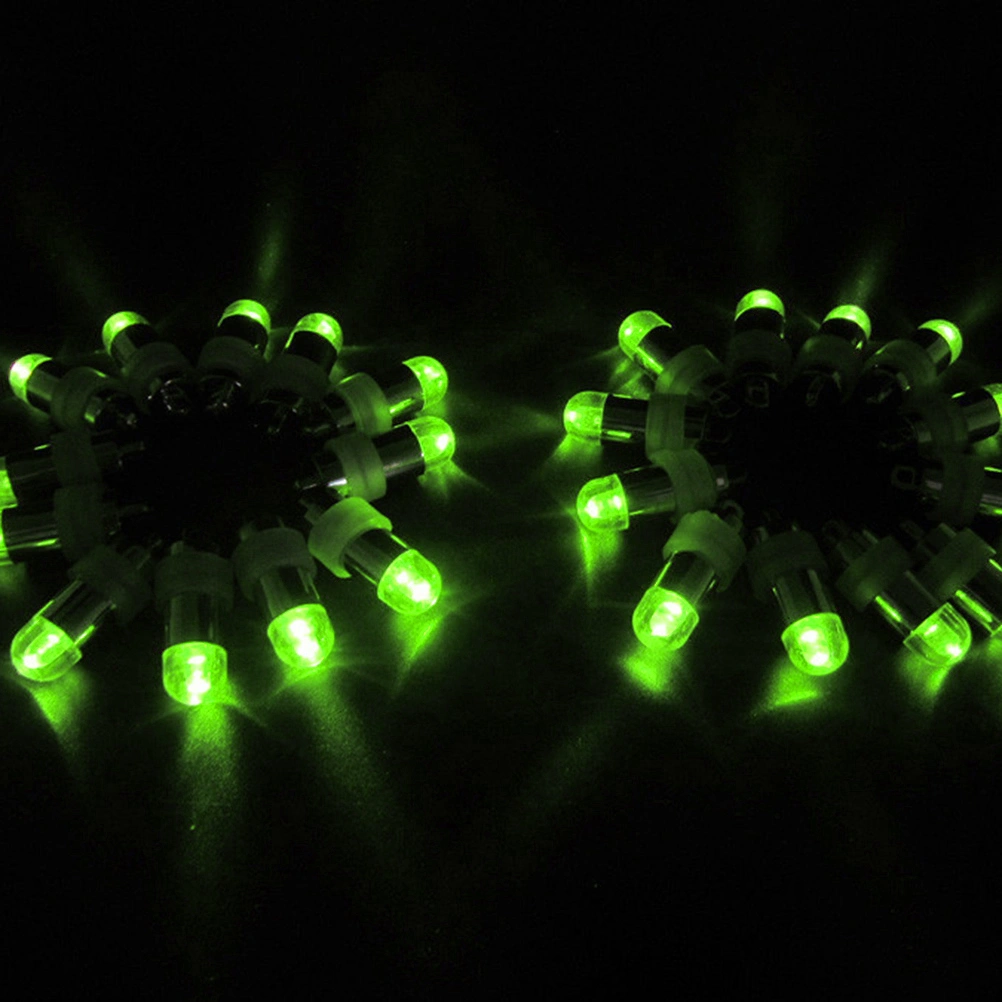 12PCS Bullet LED Balloon Lights Waterproof Mini Luminous Lamp Bulb for Lantern Bar Christmas Wedding Party Decoration (Green)