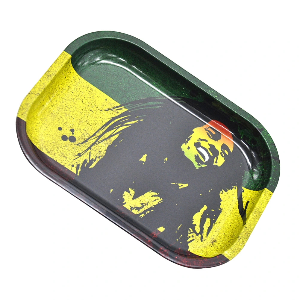 Creative Ethnic Style Small Metal Rolling Tray Rolling Paper Sampler (Random Pattern)