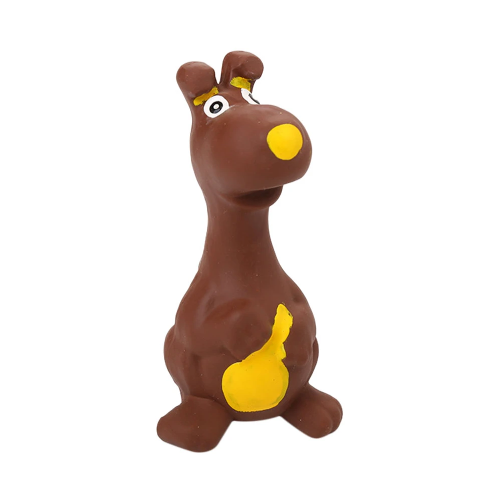 Cartoon Dog Doll Funny Sound Toys Pet Chew Toy Funny Pet Playing Latex Doll for Dog Puppy (Brown)