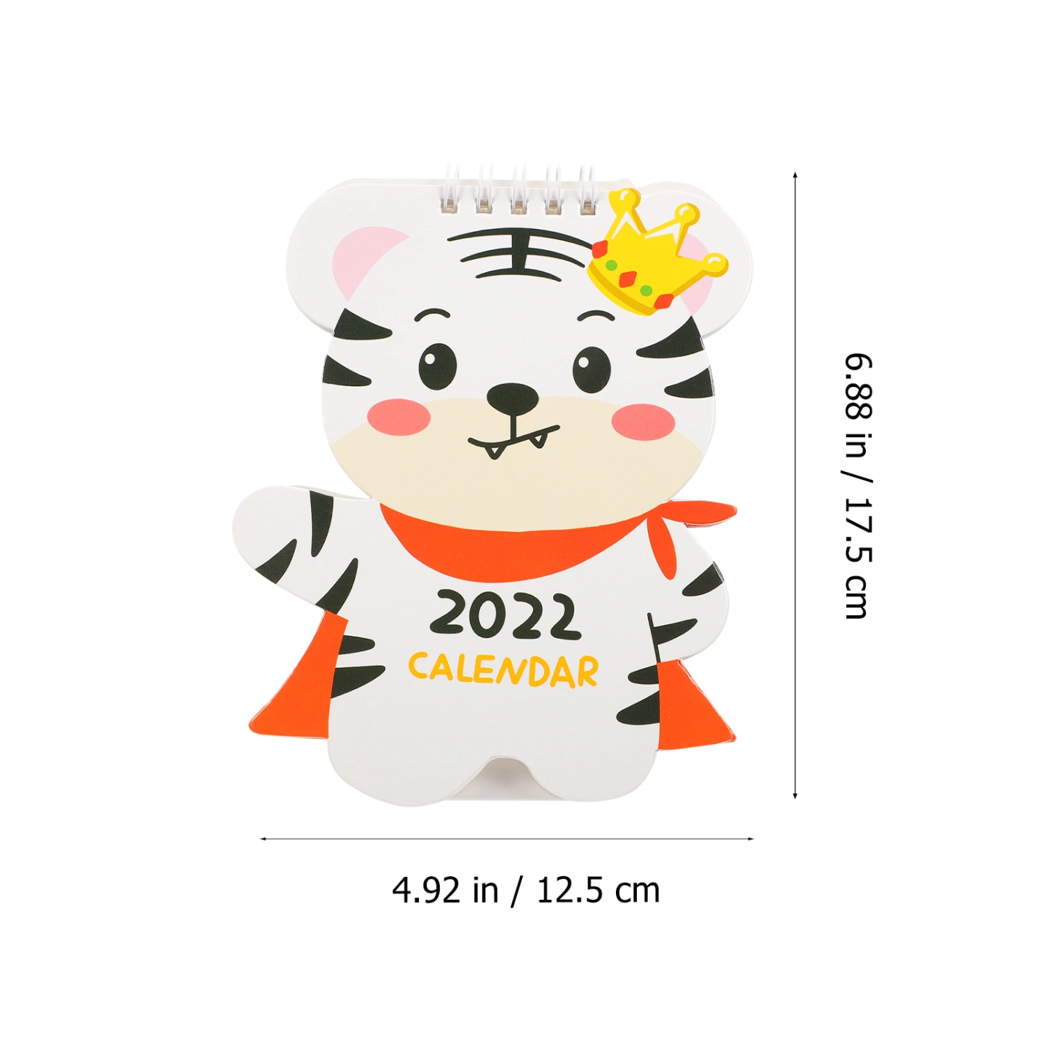 1Pc Desktop Notebook Cartoon Tiger 2022 Desk Calendar for Children Bedroom