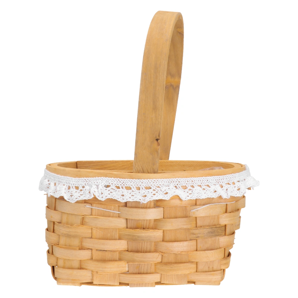 1Pc Hand-woven Flower Basket Multi-purpose Flower Basket Rattan Basket