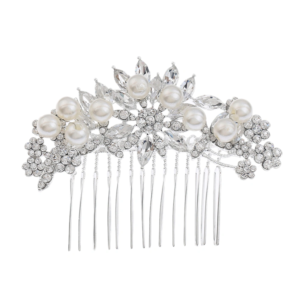 2pcs Bride Hair Combs Pearl Crystal Exquisite Hair Jewelry Inserted Comb Headdress Wedding Dress Accessories