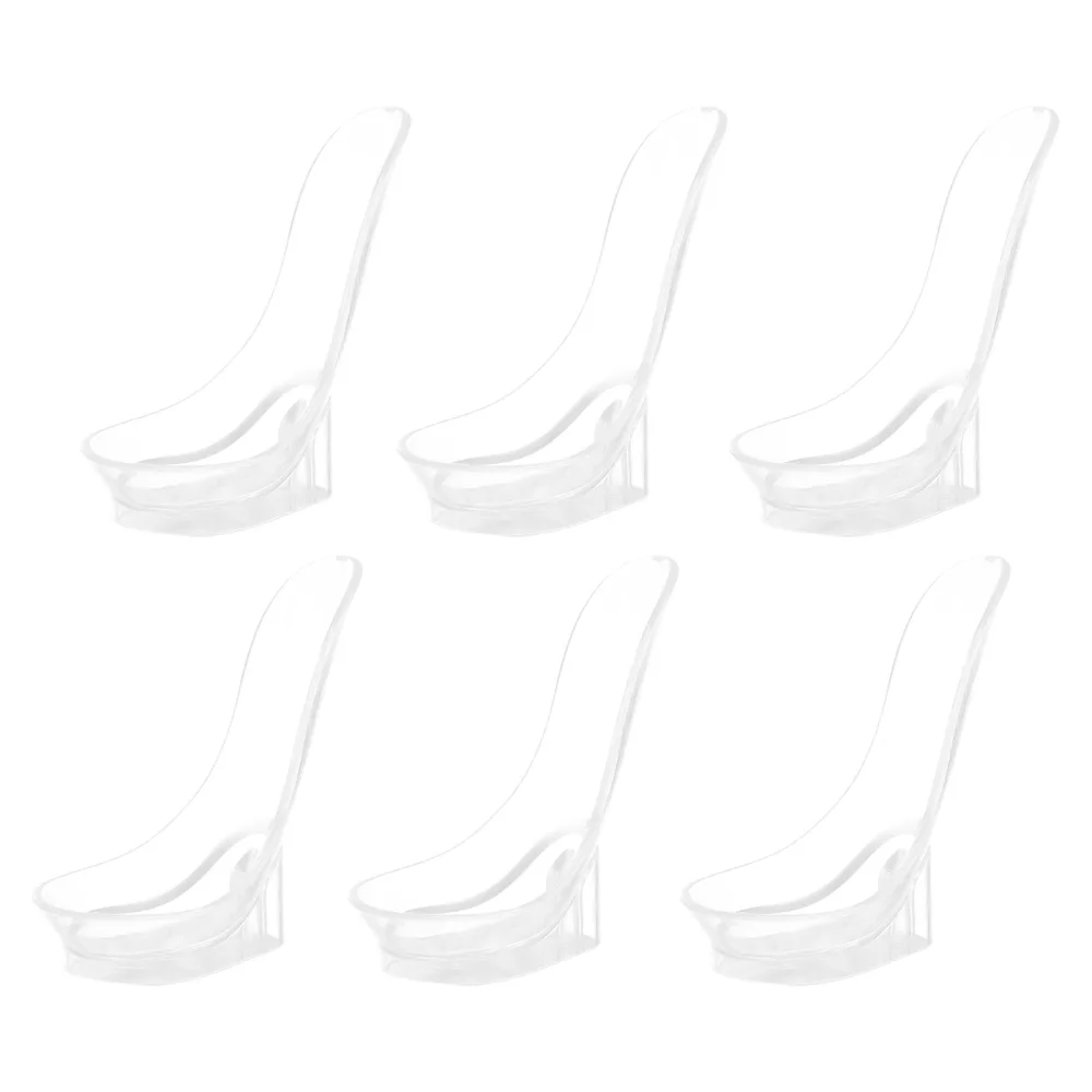 6 Pcs Transparent Spoon Holders Portable Pipe Racks Practical Spoon Rests