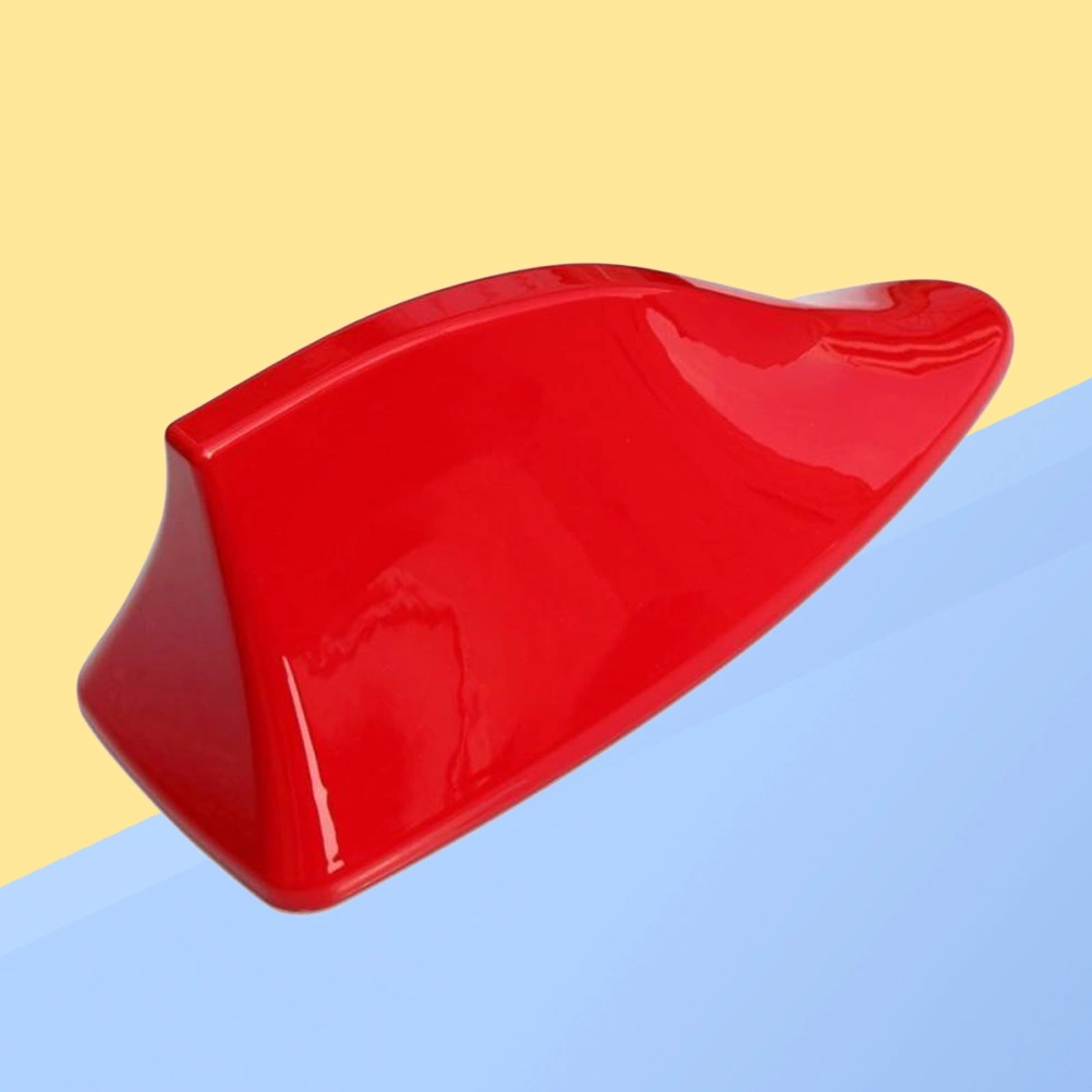 Waterproof Universal Car Radio Antenna Shark Fin Roof Decorative Antenna With FM/AM Radio Function (Red)