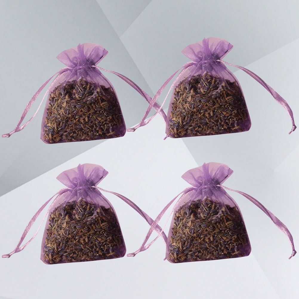15 Pcs Drawstring Sachets Lavender Fragrance Scent Sachet Embroidery Bag (Light Purple)