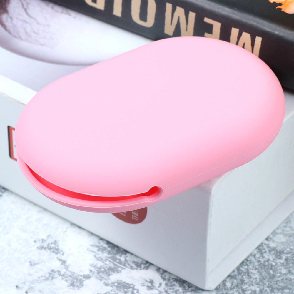 1 Pc Silicone Earbud Case Portable Earphone Storage Bag U Disk Data Cable Storage Bag Universal Carrying Punch Case for Cables Flash Drive and More (Pink)