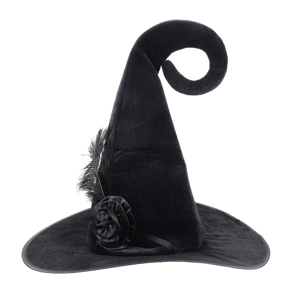 Witch Hat Flannel Wizard Hat Halloween Witch Hat Cosplay Costume Wizard Hat