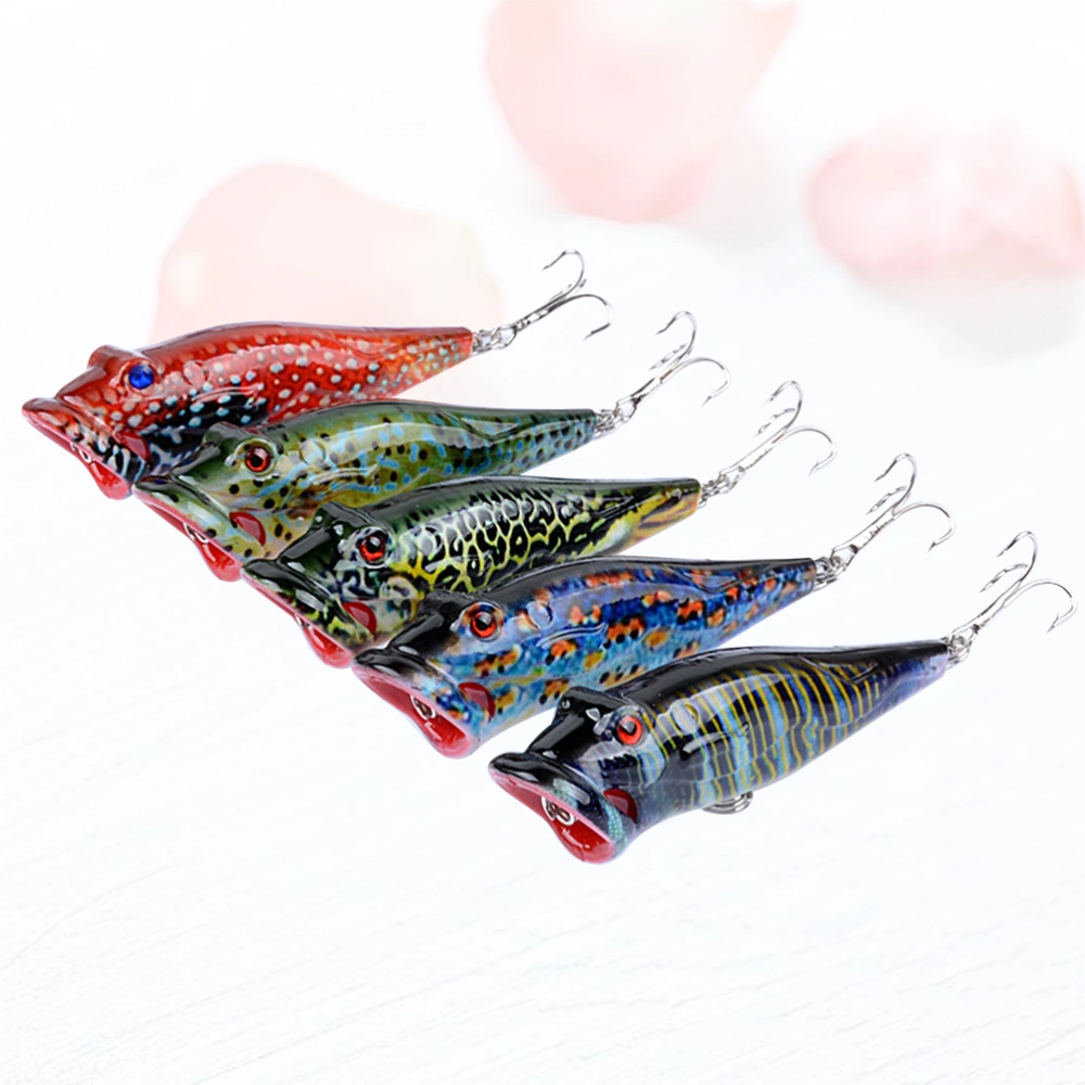 5PCS 12.4g 8CM Life-Like Swimbait Plastic Large Mouth Fish Baits Artificial Lures Fishing Supplies for Fresh Water Salt Water