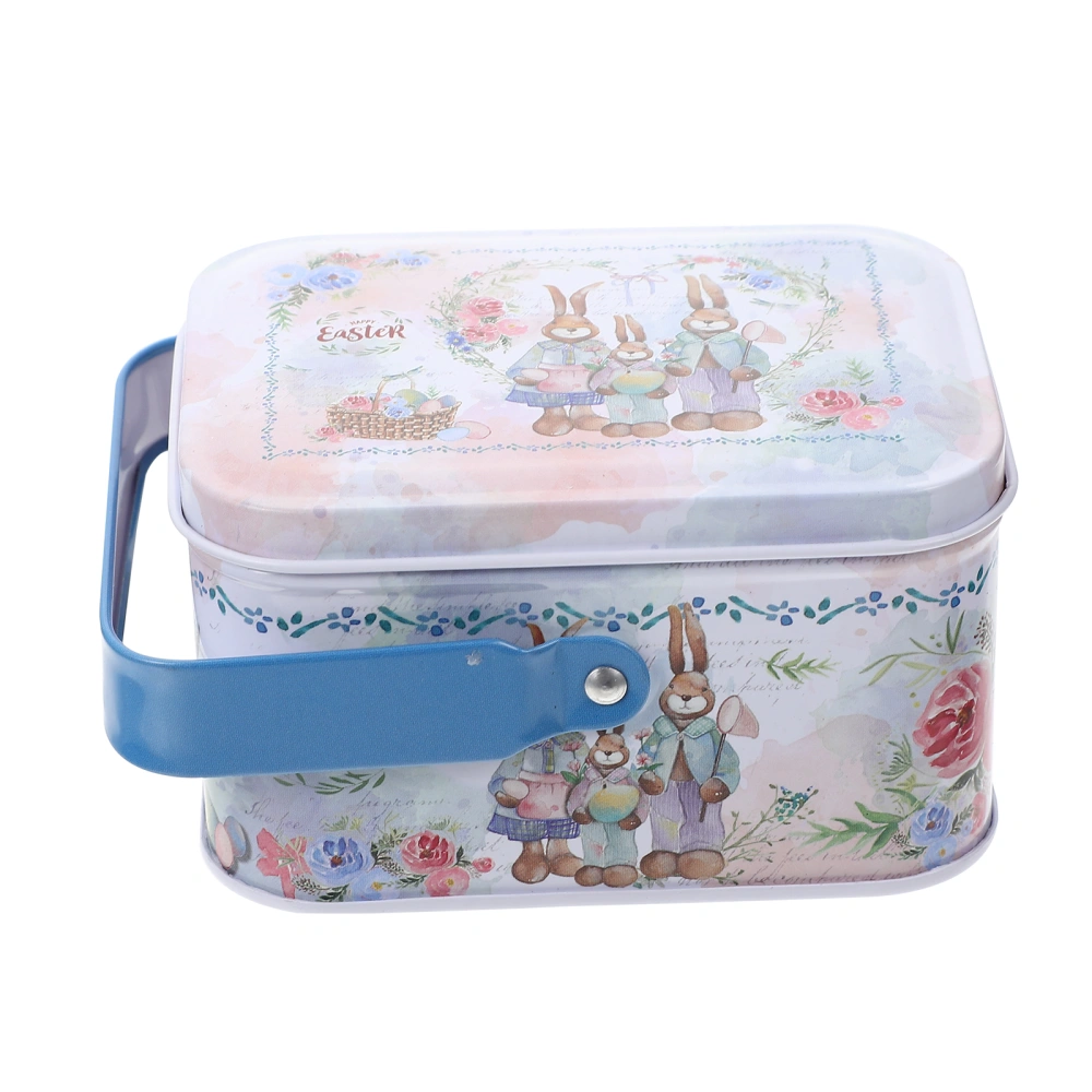 Easter Decorative Candy Box Portable Cookies Holder Bunny Pattern Gift Case