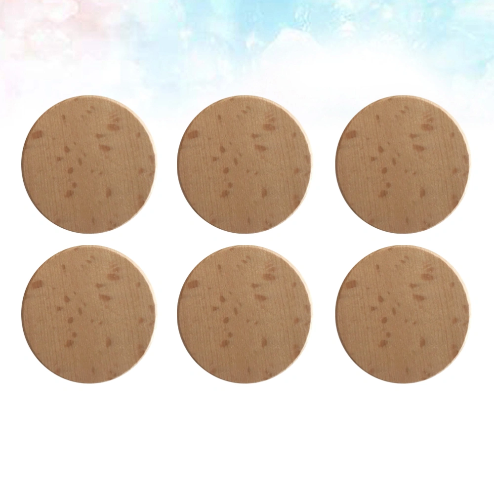 20pcs 5cm Round DIY Wooden Chips Polish Beech Slice for Home Art Craft Supplies