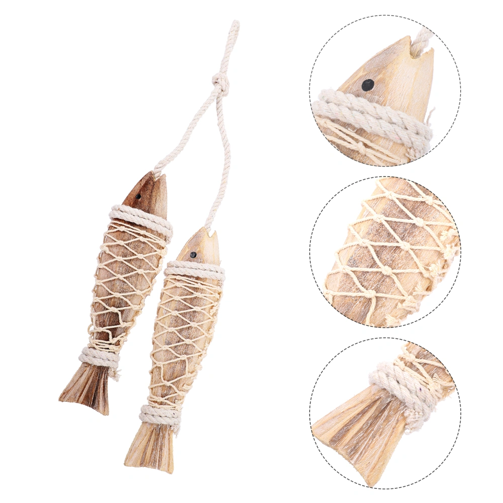 1 Pair Simple Fish Shape Pendants Pretty Wall Pendants Practical Hanging Decors