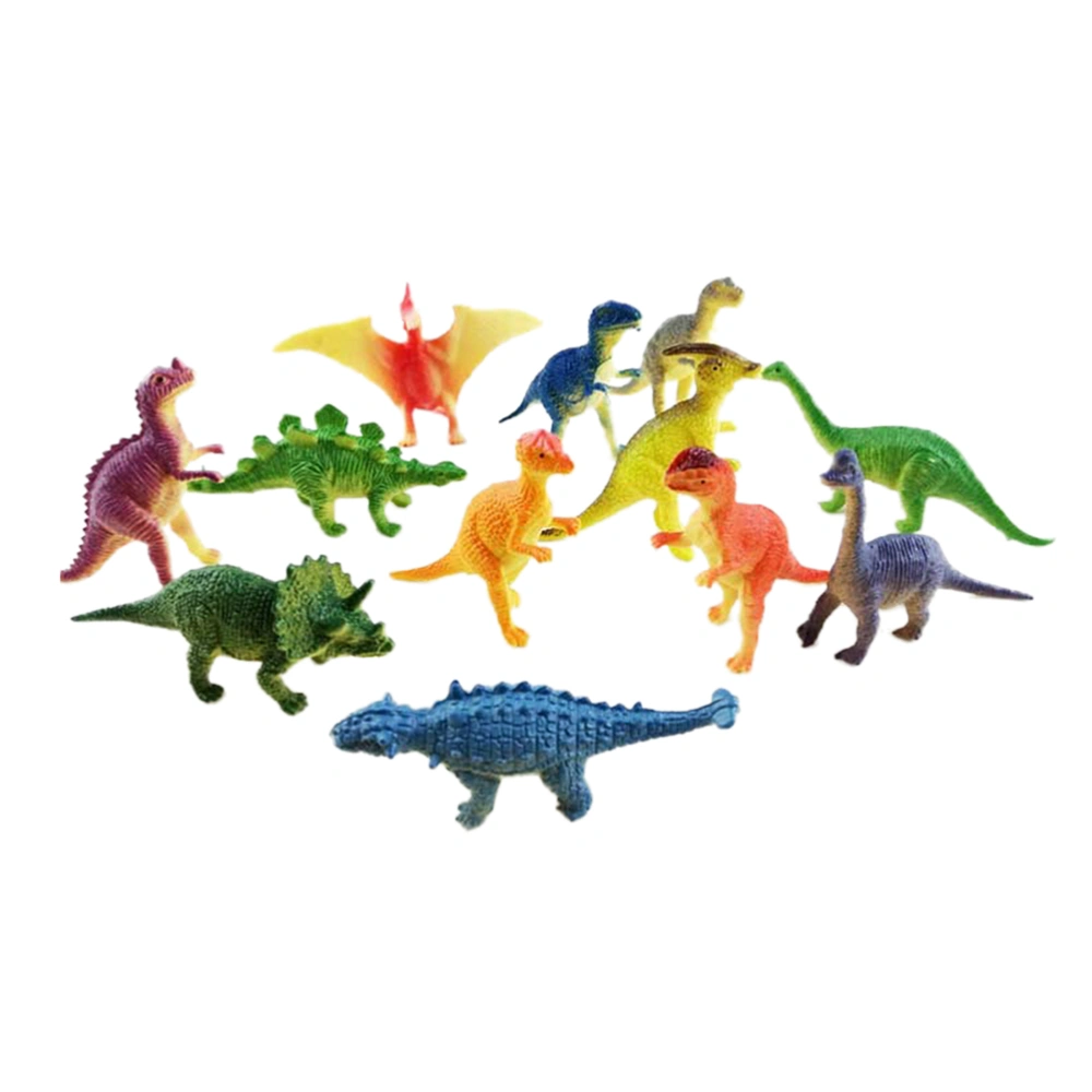 12pcs Dinosaurs Toy Set Plastic Simulation Dinosaurs Model Toy for Kids Children(Mixed Pattern)