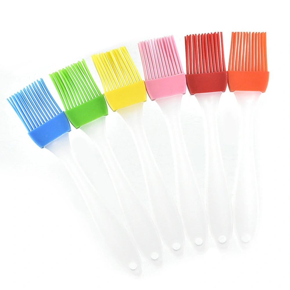 6Pcs Baking Tools Heat Resistant Silicone Brush Set Kitchen Utensil Cake cream BBQ Brush(Random Color)