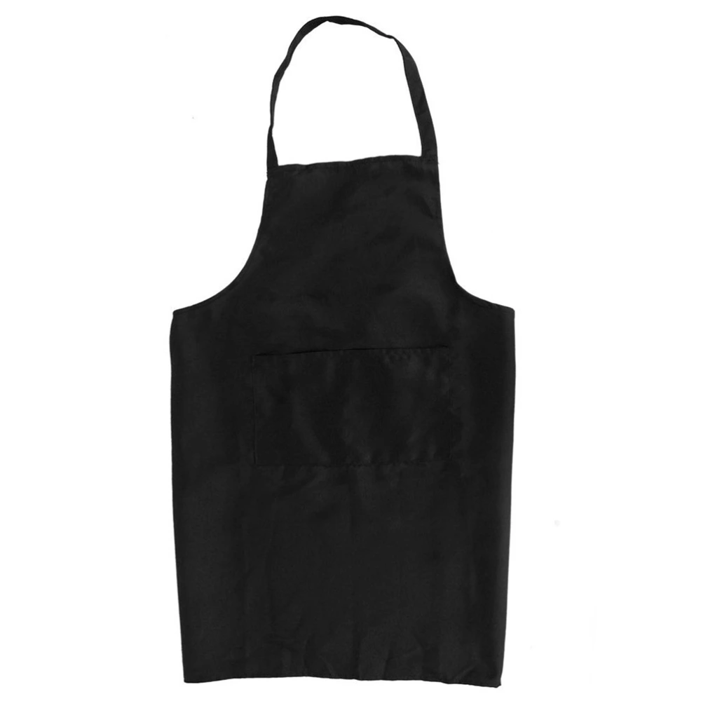 Halter-neck Style Sleeveless Apron with Pockets for Kitchen Gardening (Black)