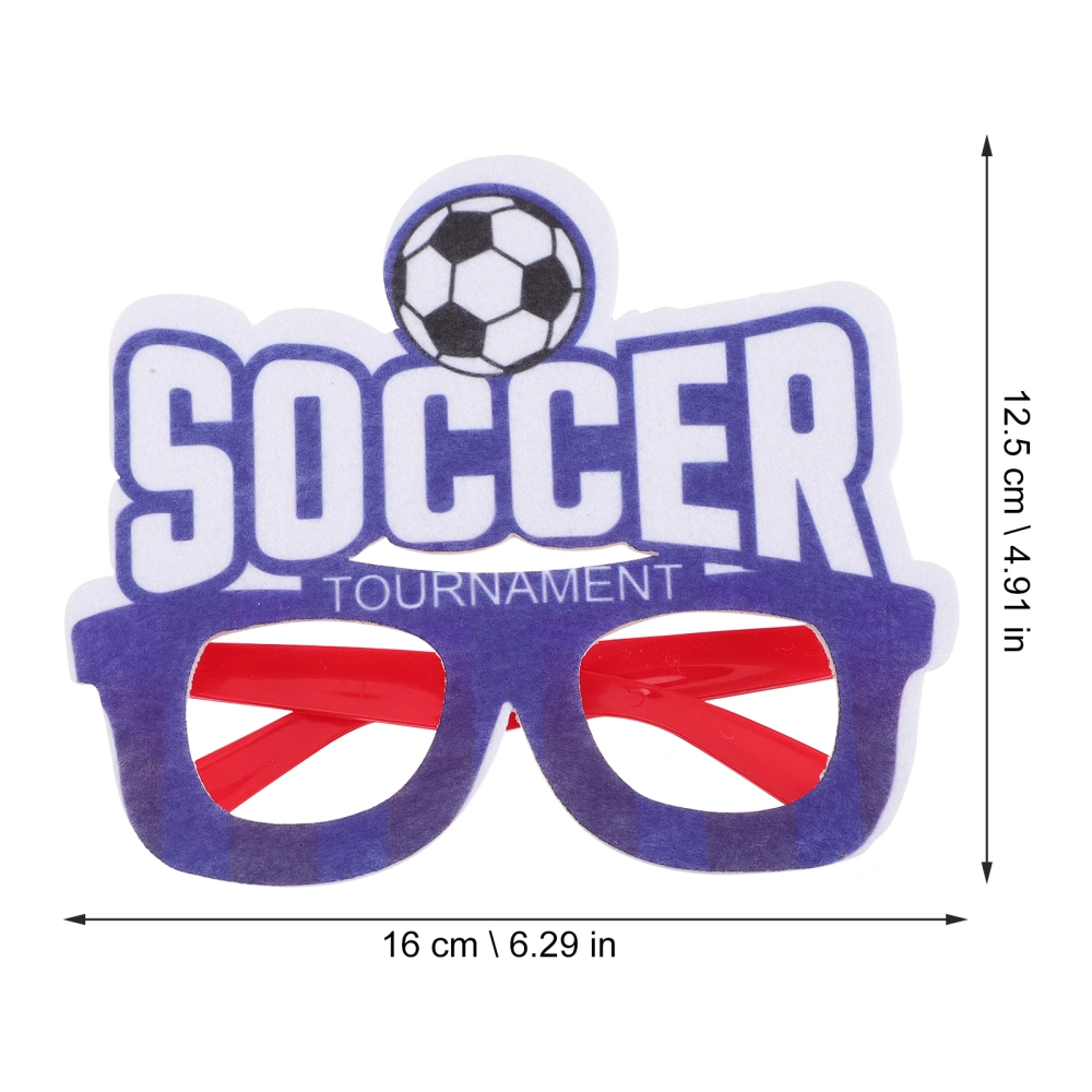 4pcs Soccer Theme Glasses Soccer Game Glasses Props Celebration Party Eyeglasses