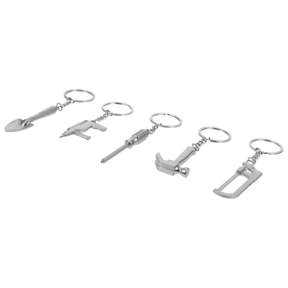 5Pcs Simulated Tool Design Key Chain Unique Creative Key Ring Chic Bag Pendant