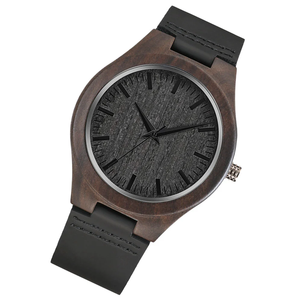 1 pc Wooden Watches Men Wristwatches Wood Strap Quartz Watch Husband Gift