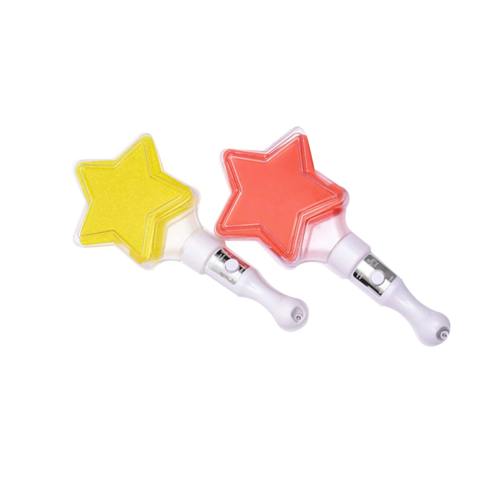 2pcs Star Glow Stick Beautiful Crystal Glow Stick for Bar Concert Party (Mixed Light Color)