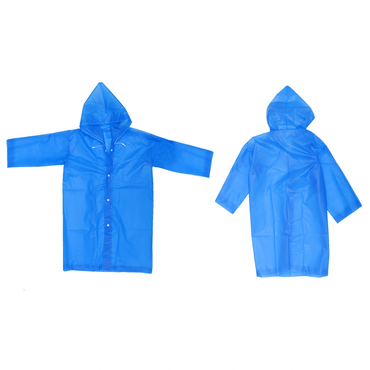 Kid Raincoat Simple EVA Thickened Translucent Raincoat for Girl Kid Child (Blue)